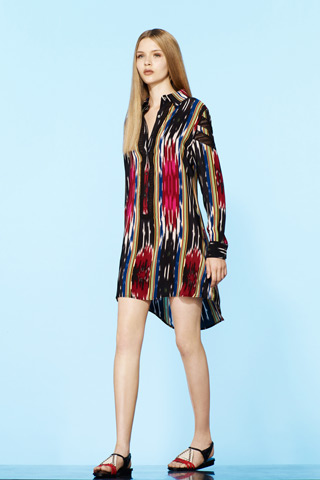 Thakoon Resort 2012 Collection - Ikan Silk Shirt Dress Thakoon Resort 2012 Collection Beyonce