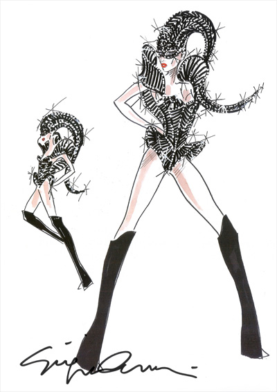 Lady Gaga Giorgio Armani Concert Costume 1 Lady Gaga Giorgio Armani Concert Costume Born this Way