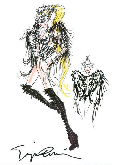 Lady Gaga Giorgio Armani Concert Costume 2 Lady Gaga Giorgio Armani Concert Costume Born This way 2